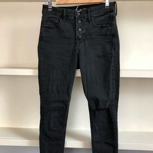 High waisted black jeans